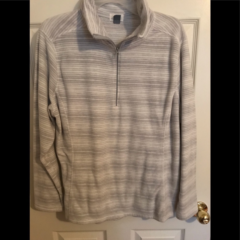 * 2 for $12 Item* Fleece Pullover Grey Stripe